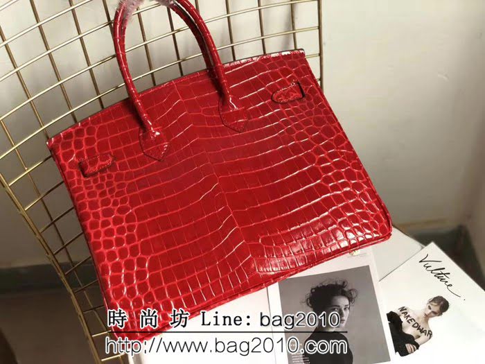 愛馬仕Hermes 鱷魚紋原版牛皮 鉑金包  0AM1629